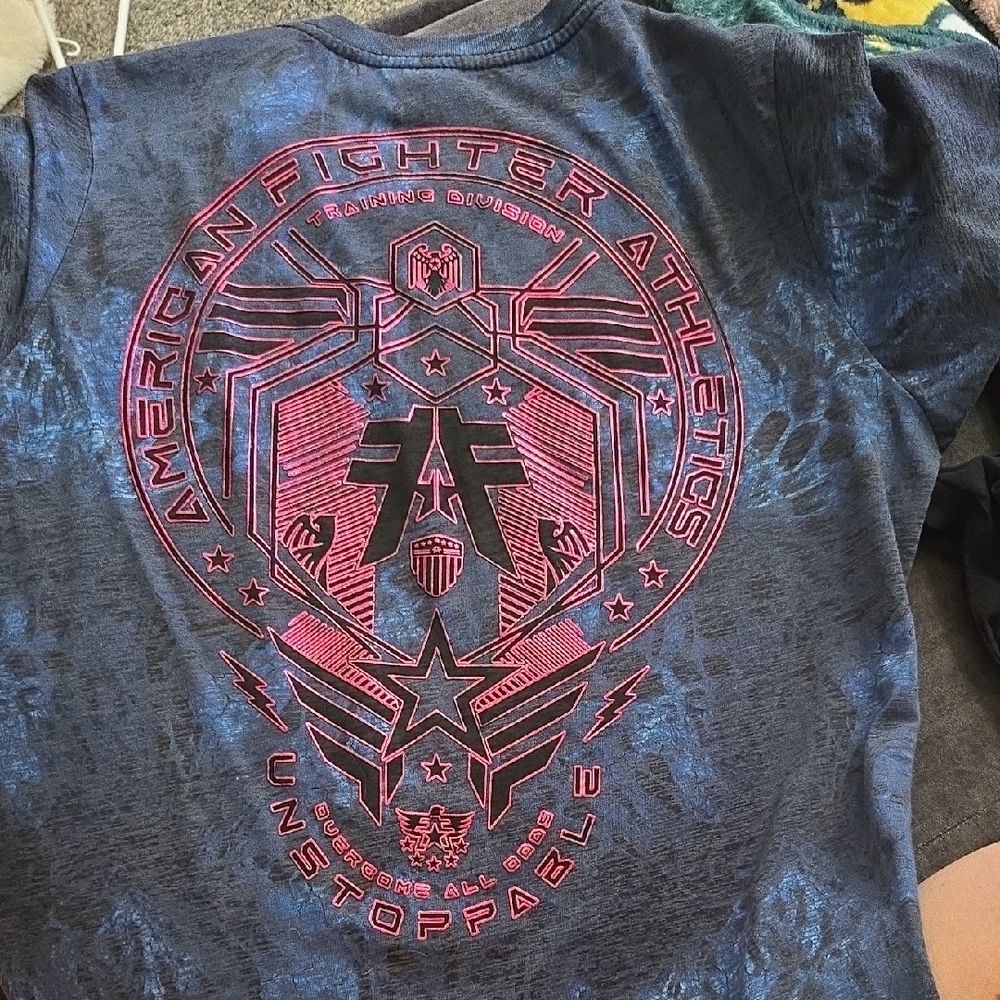 American Fighter Blue and Pink Short Sleeve Tee